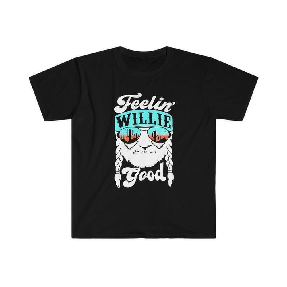 Feelin Willie Good Willie Nelson Country Humor Fan T-Shirt